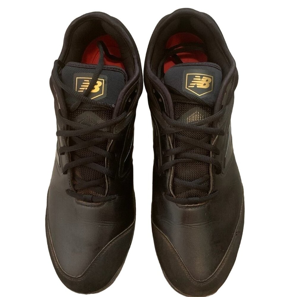 NEW BALANCE MEN'S BLACK METAL CLEATS SIZE 13‎